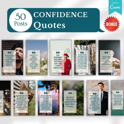 200 Confidence Posts - Canva Templates