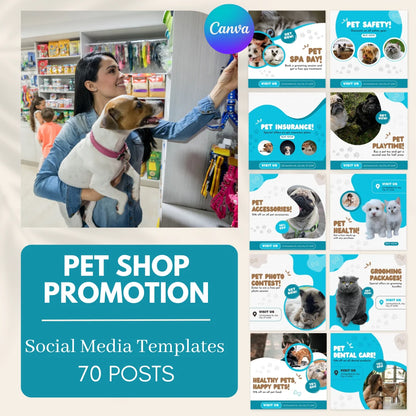 70 Pet Shop Promotion Canva Templates