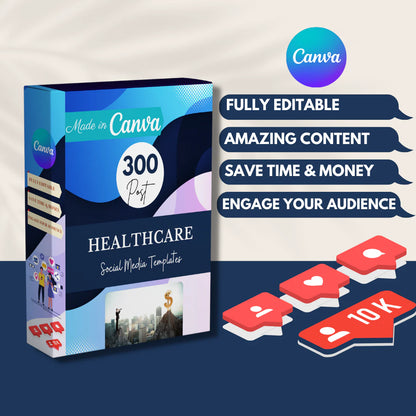 300 Healthcare Posts - Social Media Templates