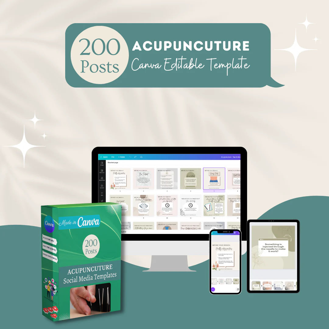 200 Acupuncuture Posts - Social Media Templates