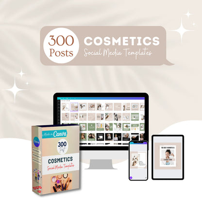 300 Cosmetics Posts - Social Media Templates