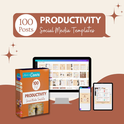 100 Productivity Posts - Social Media Templates