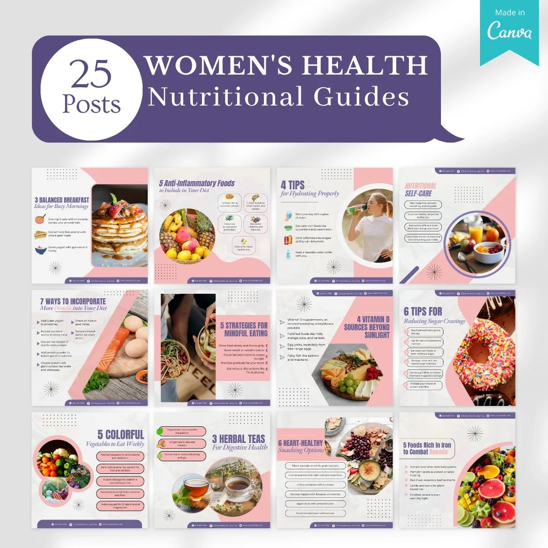 400 Women's Health Posts - Social Media Templates