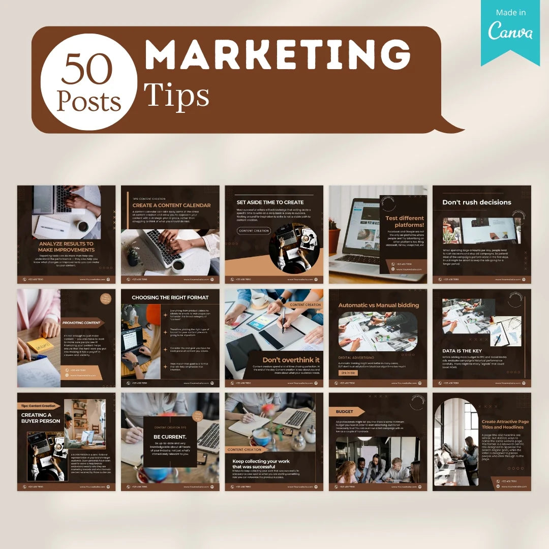 500 Marketing Agency Posts - Social Media Templates