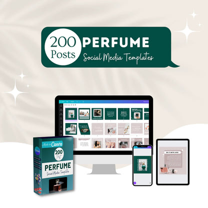 200 Perfume Posts - Social Media Canva Templates