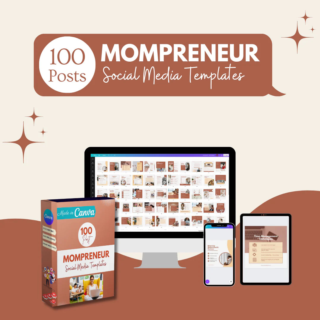 100 Mompreneur - Social Media Templates