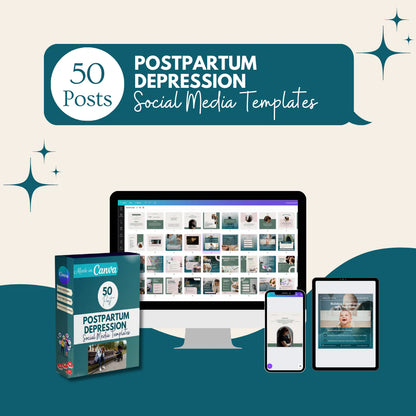 50 Postpartum Depression - Social Media Templates