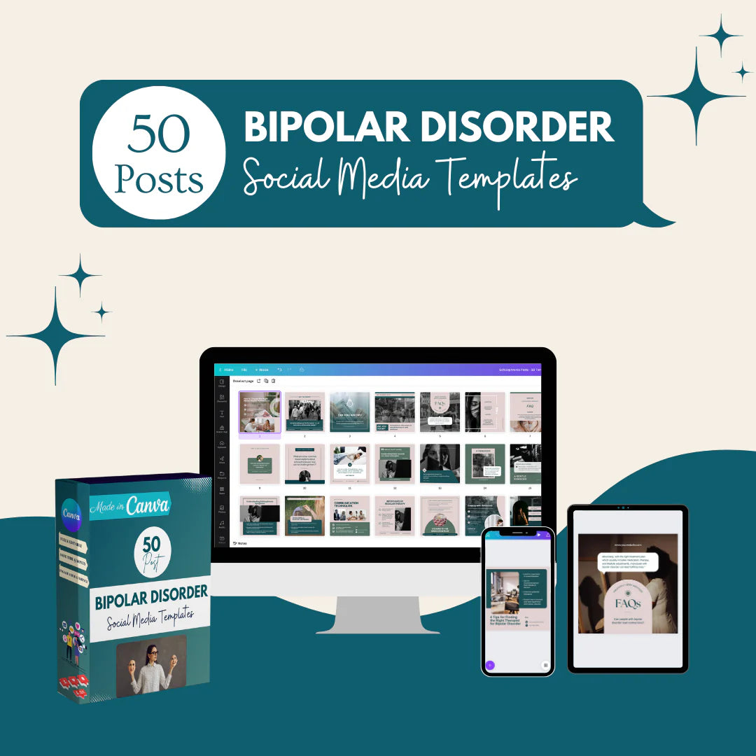 50 Bipolar Disorder - Social Media Templates