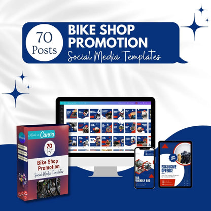 70 Bike Shop Promotion Canva Templates