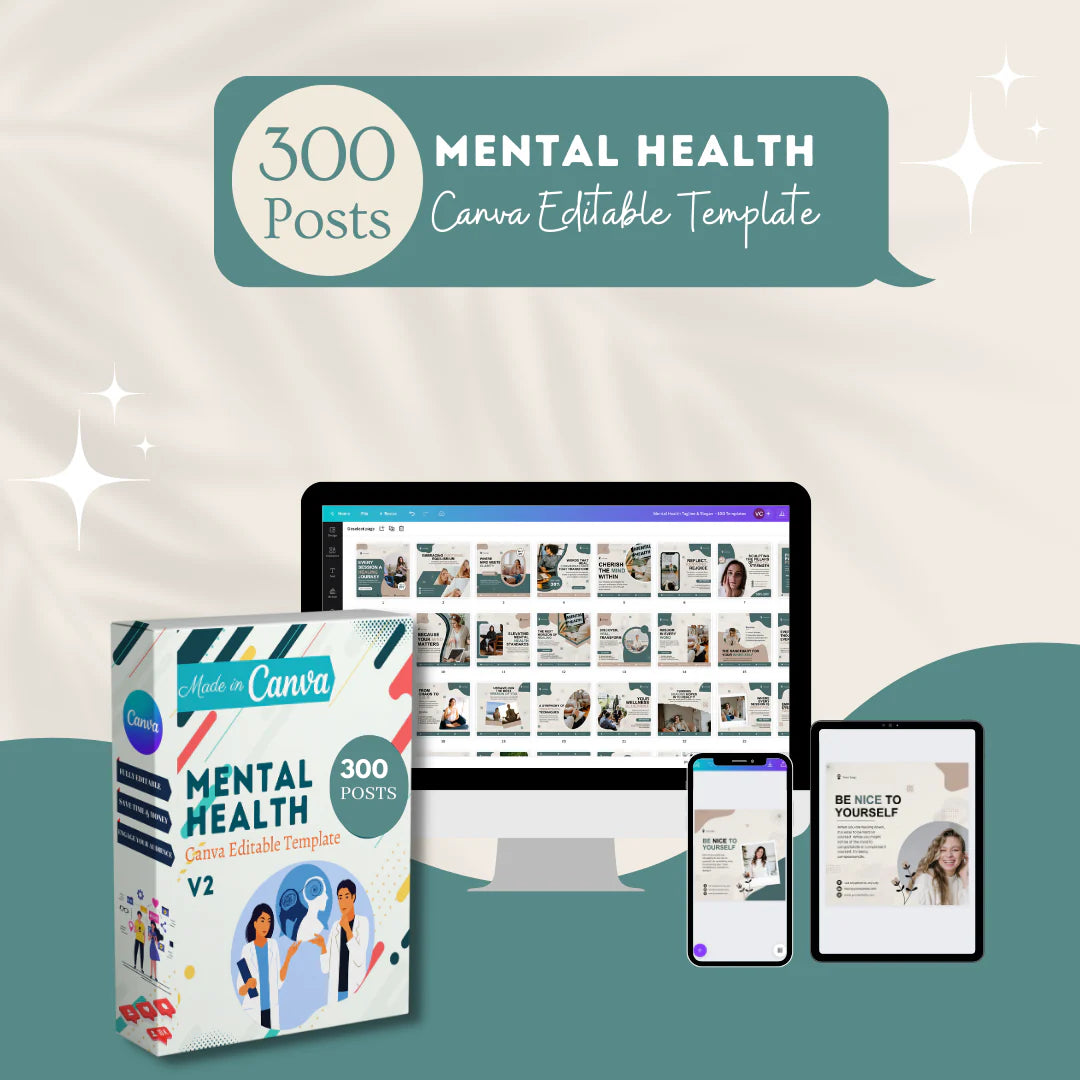 300 Mental Health (Vol.2) - Social Media Templates