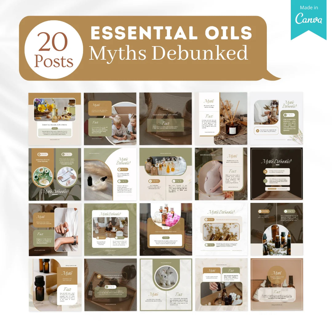 300 Essential Oils Posts - Social Media Templates