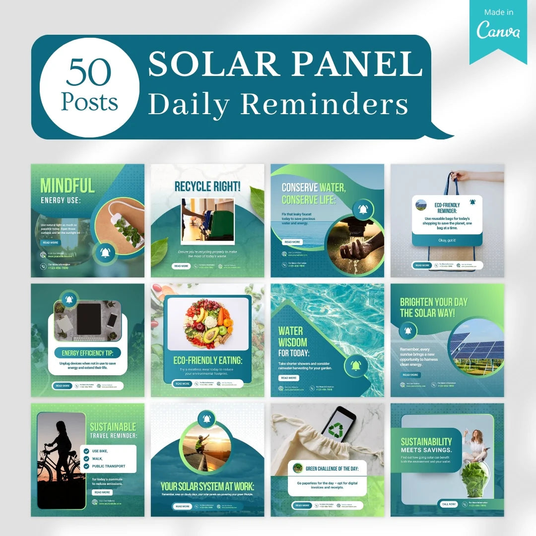 430 Solar Panel - Social Media Canva Templates