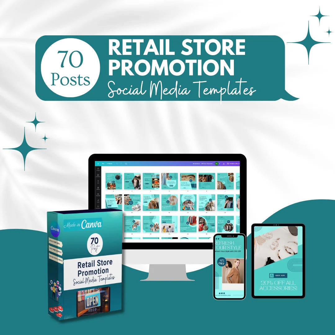 70 Retail Store Promotion Canva Templates