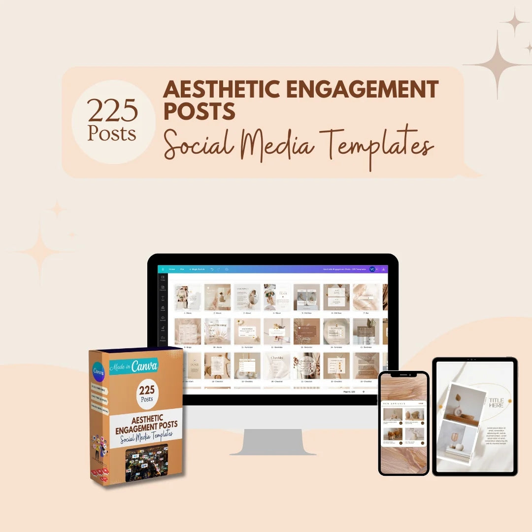 Aesthetic Engagement Posts - 225 Templates