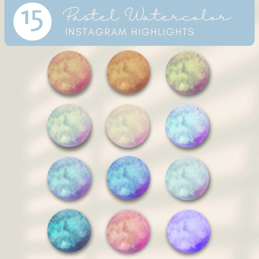 Pastel Instagram Highlight - 75 Template Covers