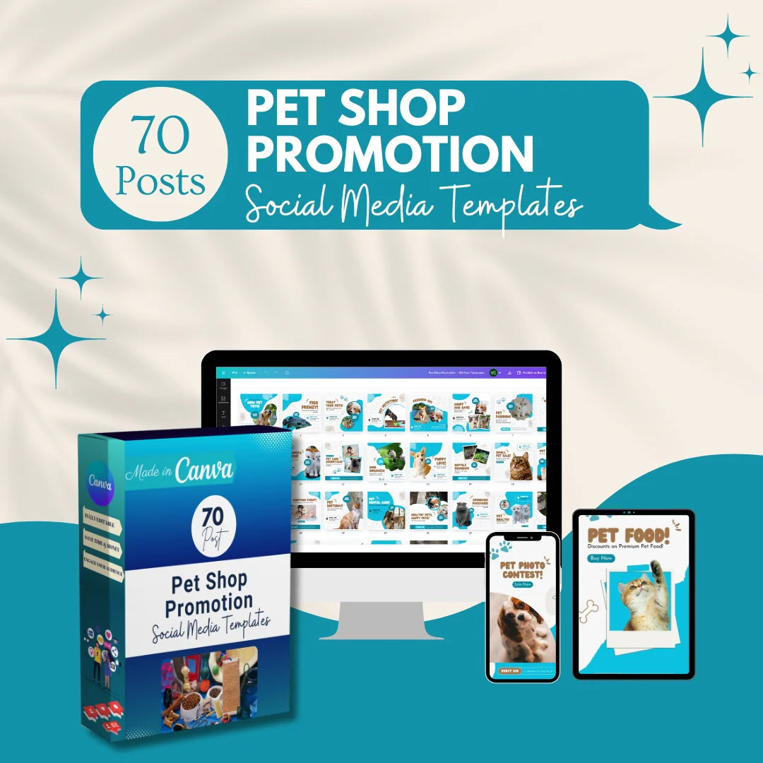 70 Pet Shop Promotion Canva Templates