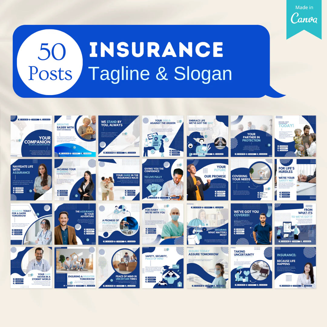 400 Insurance Posts - Social Media Templates