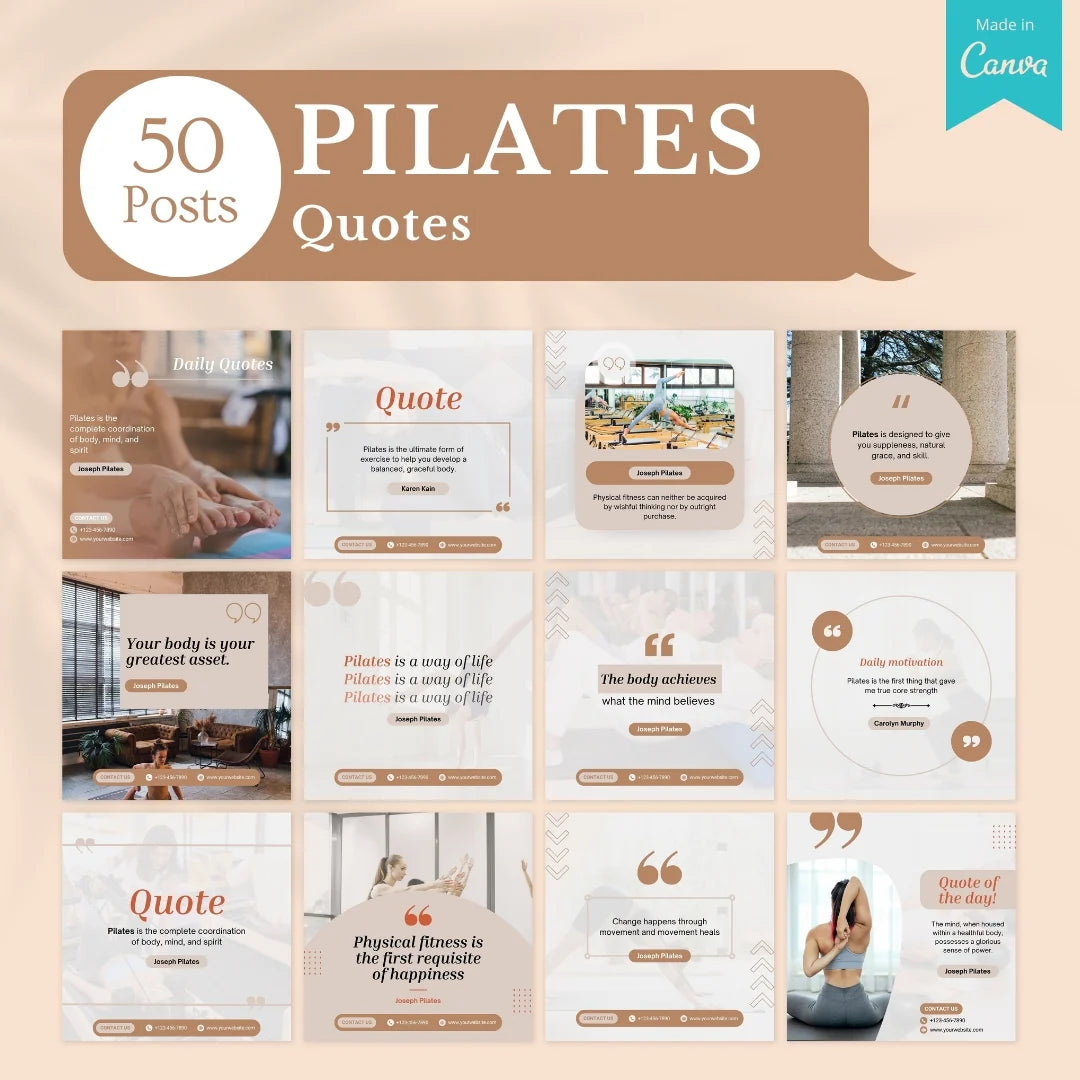 500 Pilates Post - Social Media Templates