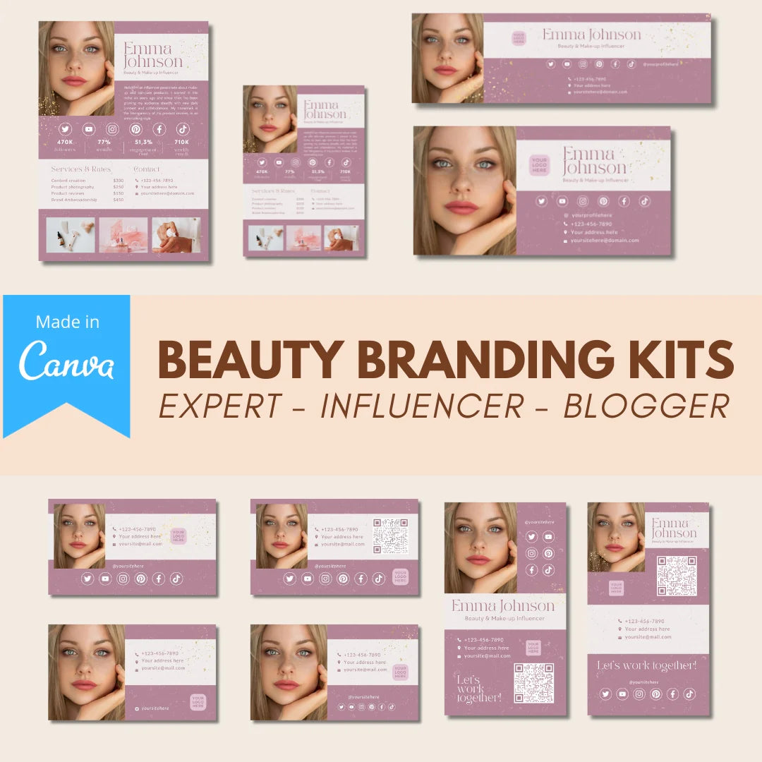 Beauty Branding Kits - Canva Templates