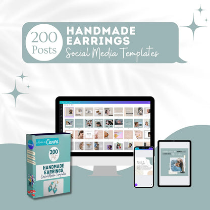 200 Handmade Earrings Posts - Social Media Templates