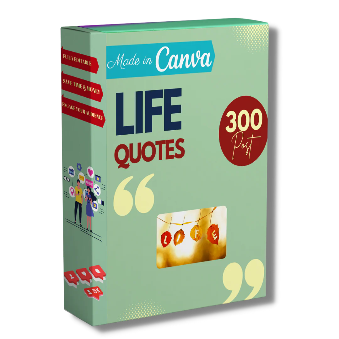 300 Life Quotes - Canva Editable Templates